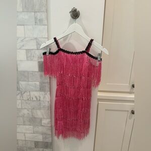 Wishcraft Pink Fringe Flapper Costume for Kids